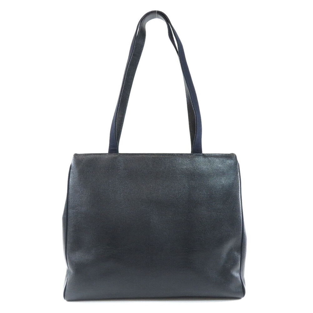 Salvatore Ferragamo Leather Gancini Tote Bag Black
